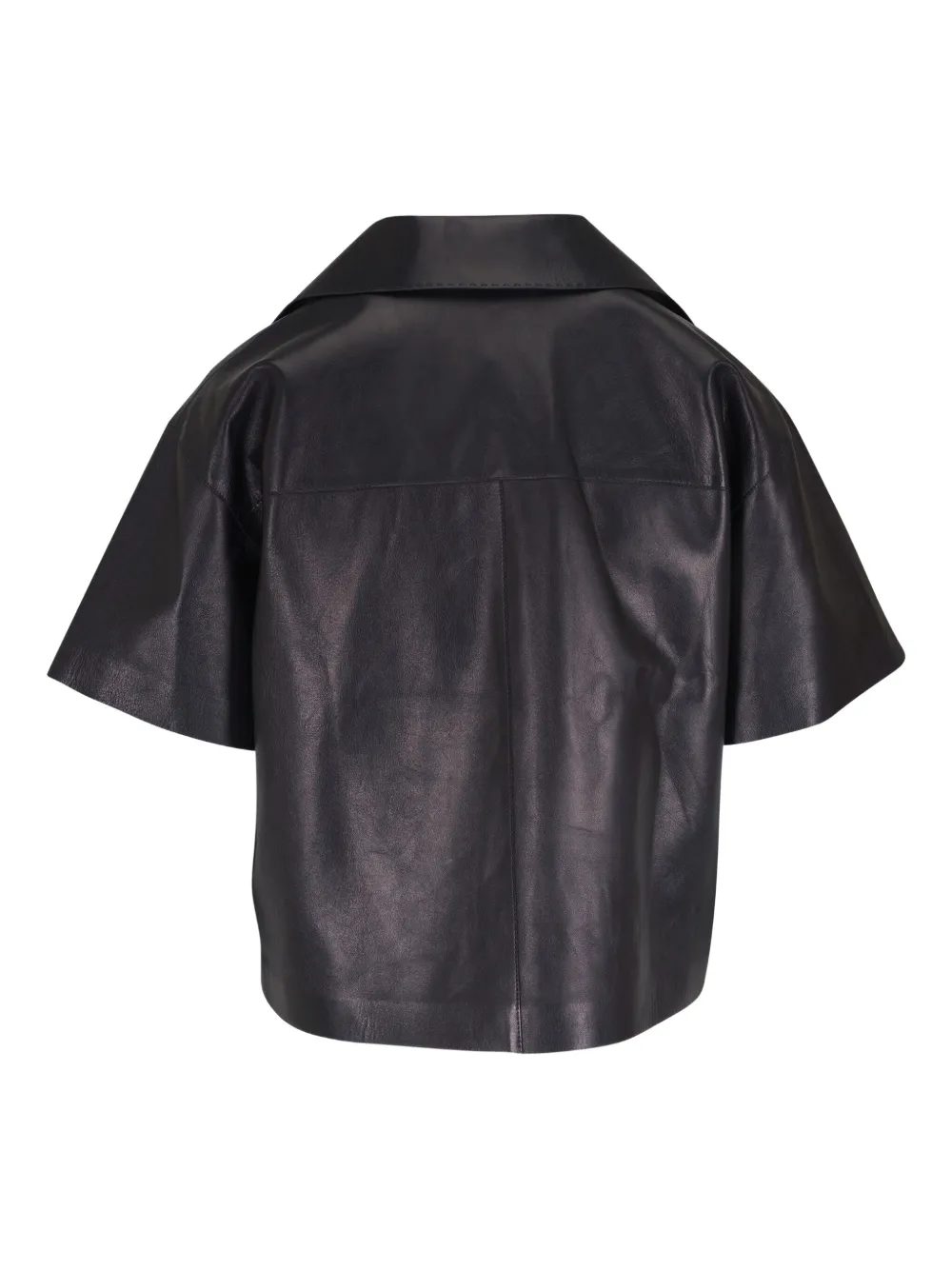 Lafayette 148 Leren blouse - Zwart