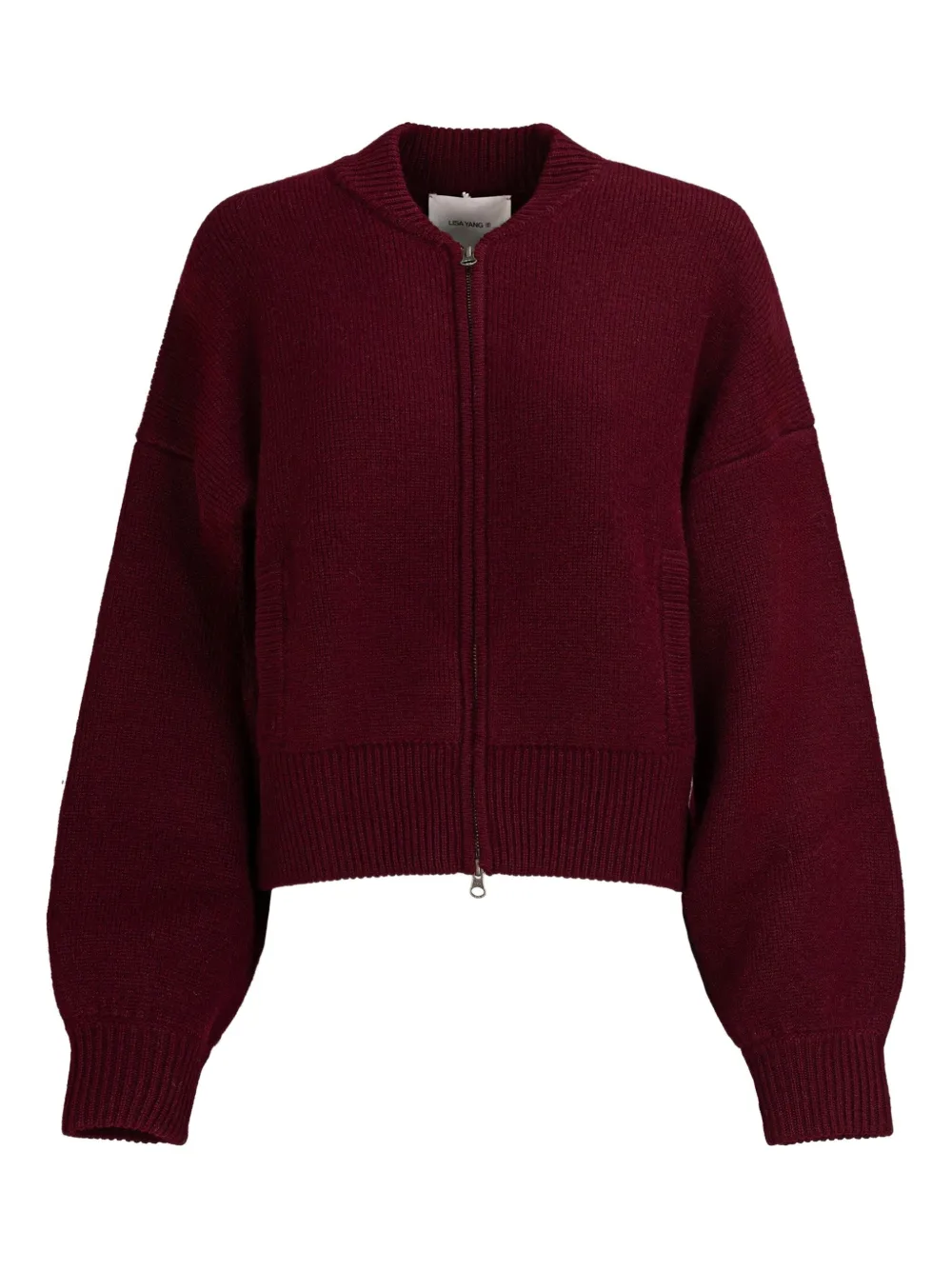 Lisa Yang balloon-sleeve zip-front jacket | Red | Image 1