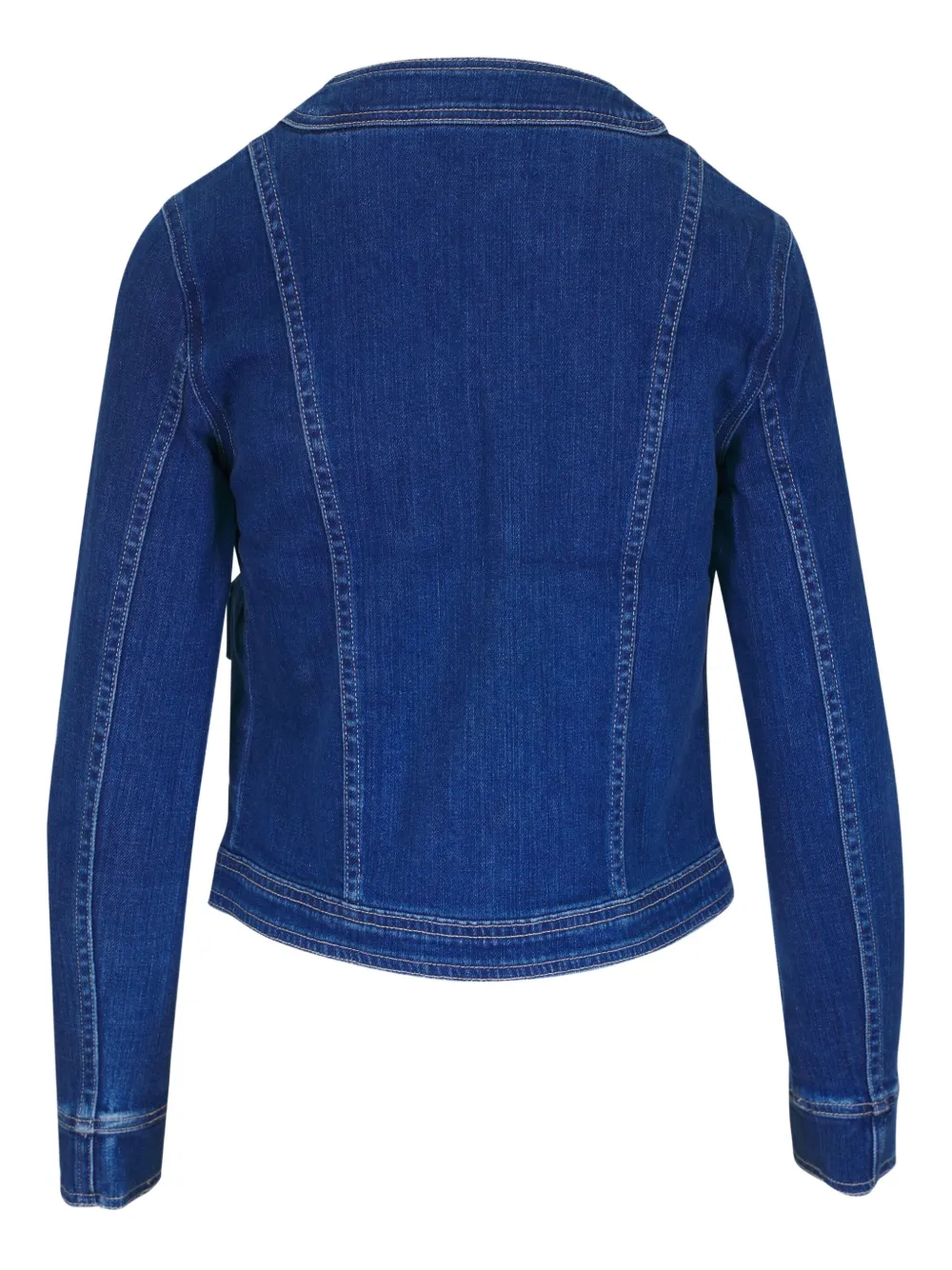 L Agence Button-detailing Denim Jacket In Blue