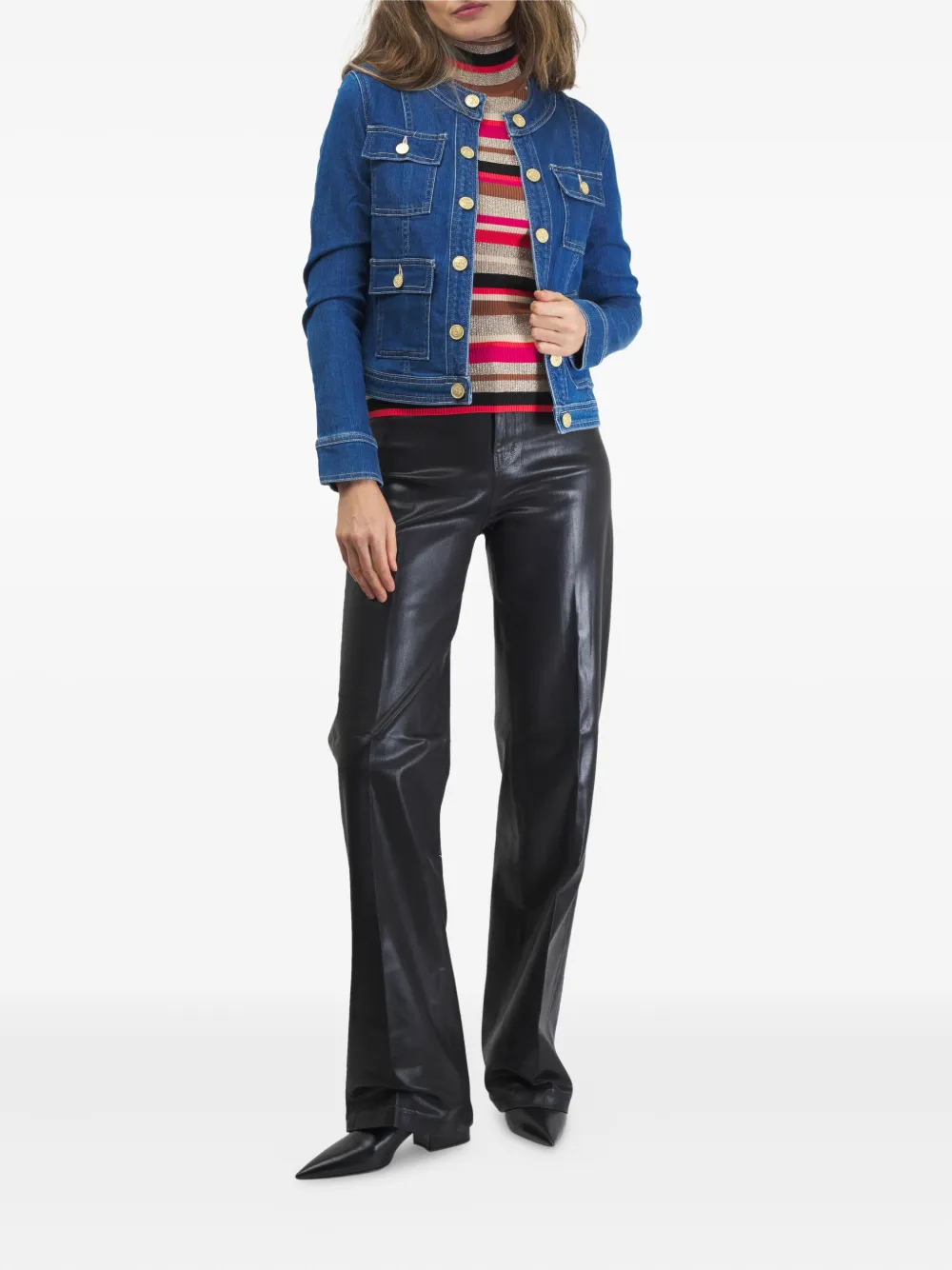 L'Agence button-detailing denim jacket | Denim Jackets | Image 2