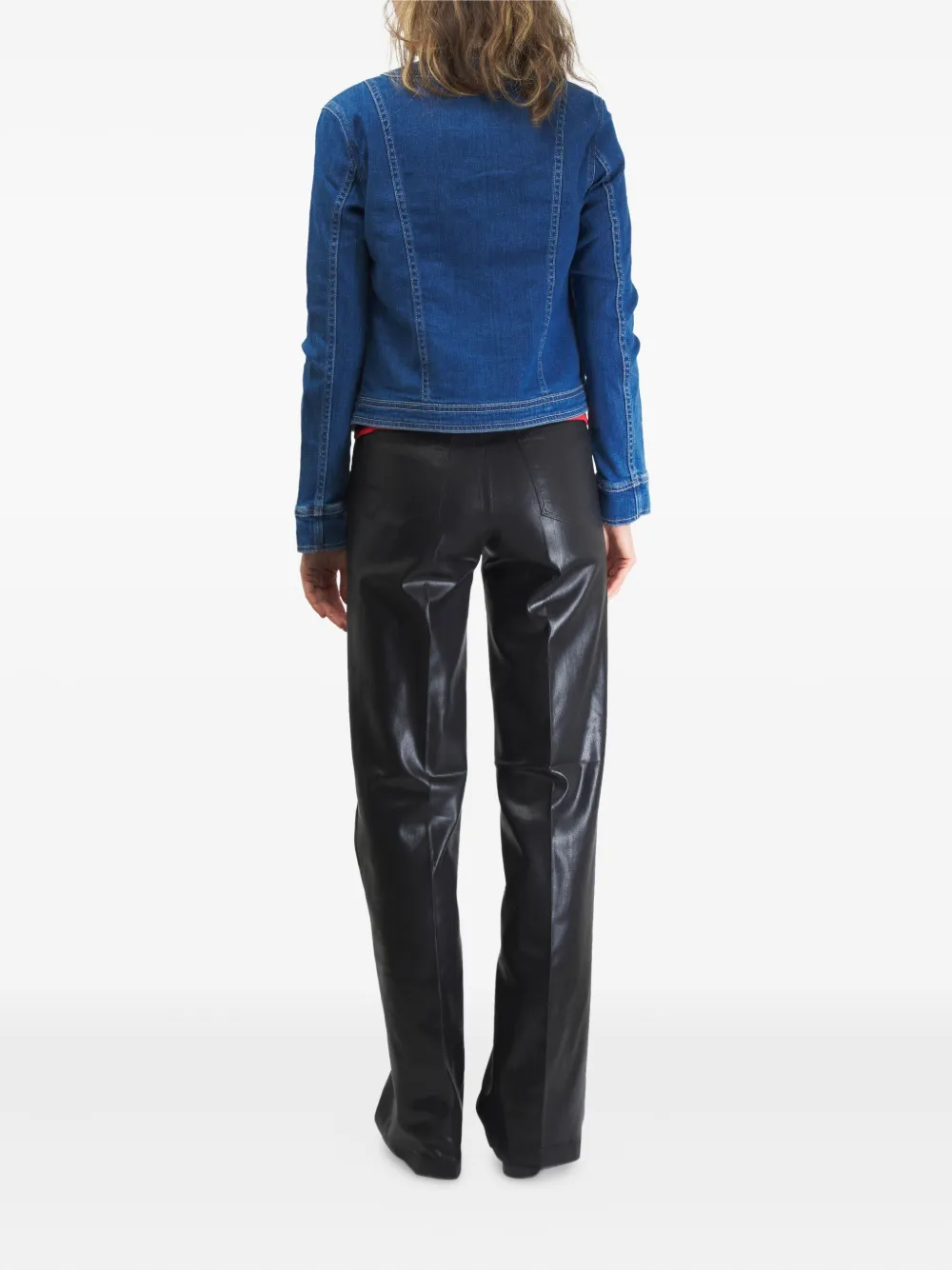 L Agence Button-detailing Denim Jacket In Blue