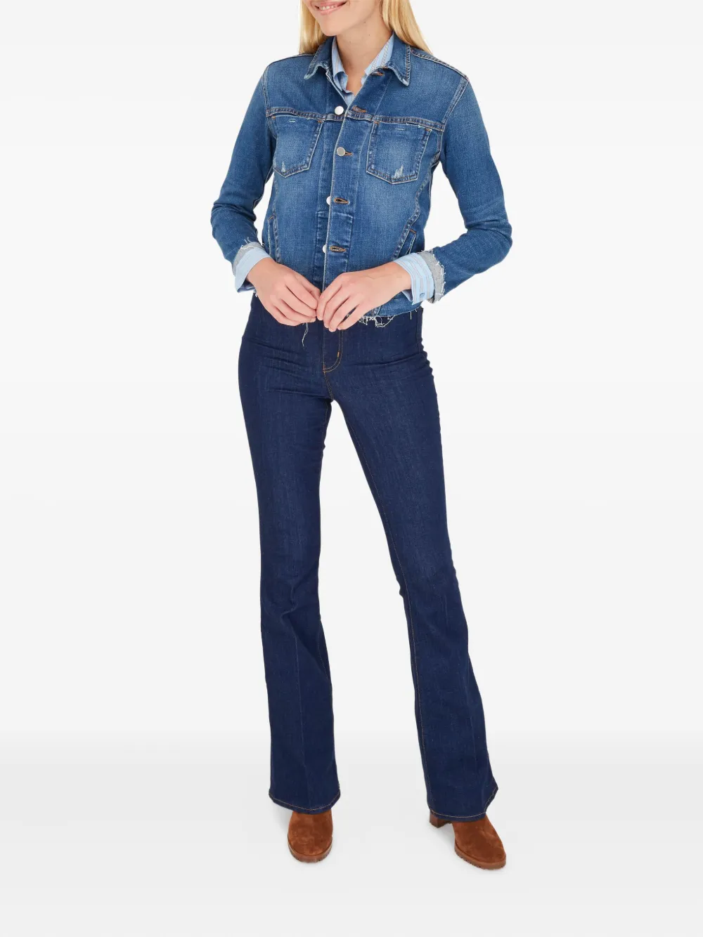 L'Agence Gerafeld denim jack Blauw