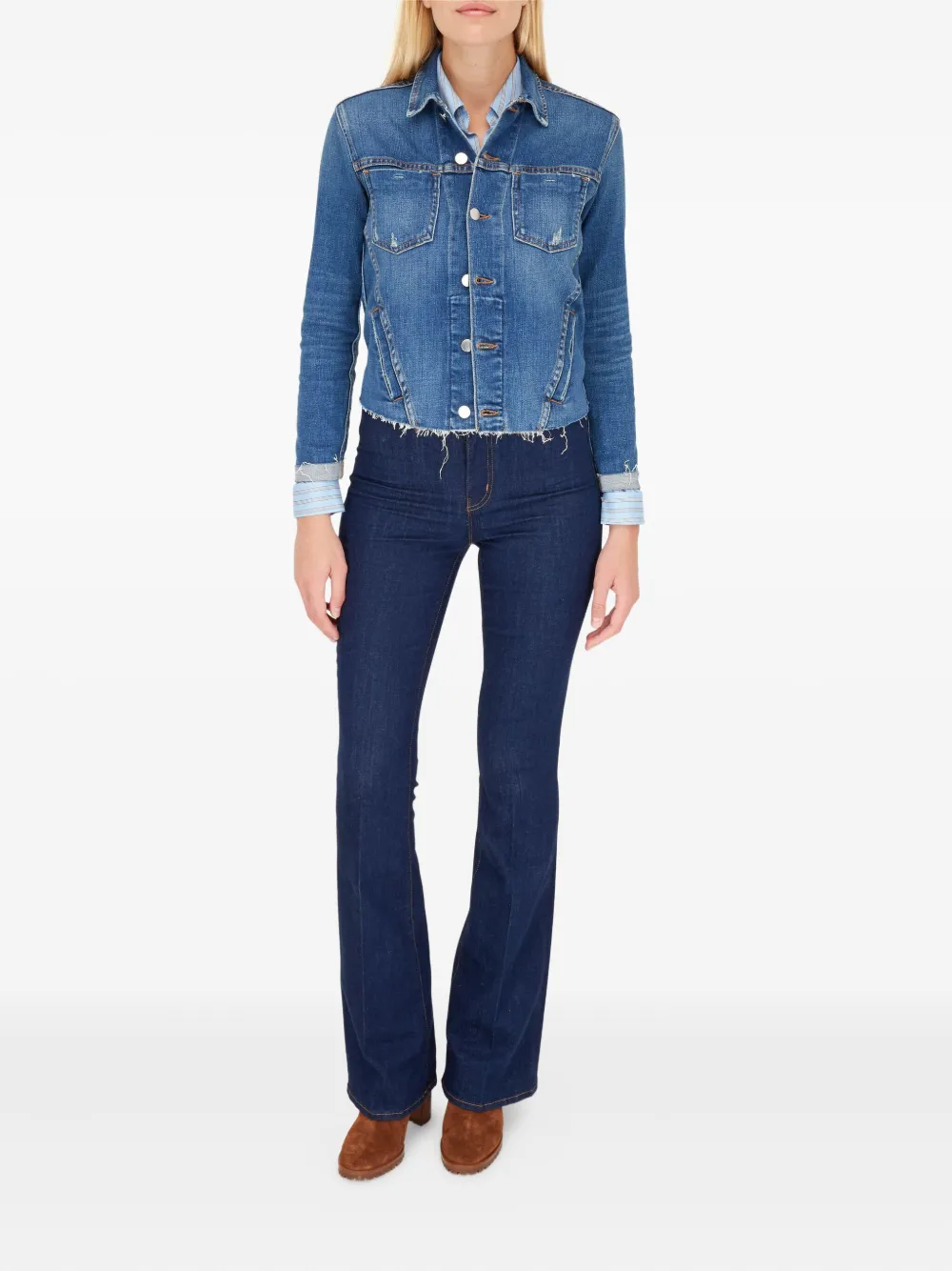 L'Agence Gerafeld denim jack Blauw