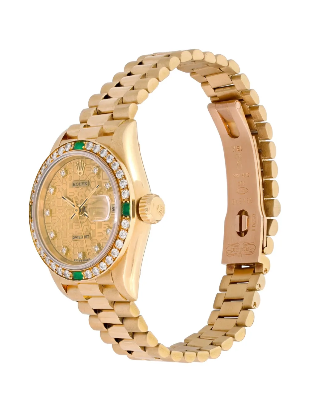 Pre-owned Rolex Date Just 26mm In Gold
