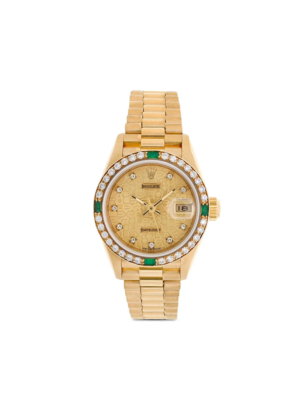 Pre-owned Rolex Date Just 26mm In Gold