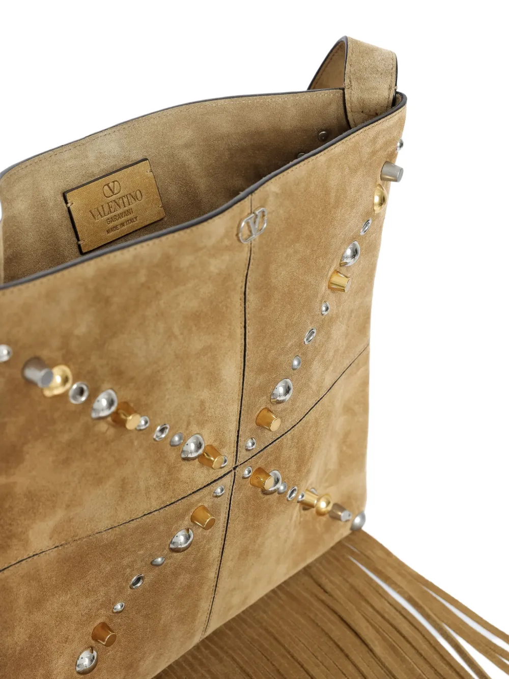 Valentino Garavani Nellcôte kleine crossbodytas Bruin