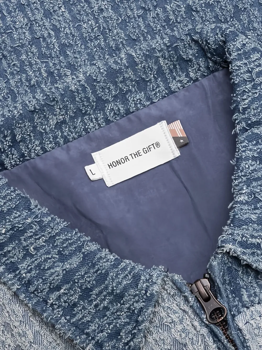 Honor The Gift channel denim jacket Blauw