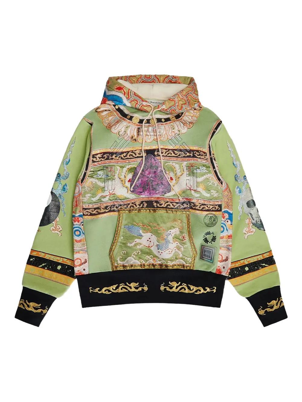 Advisory Board Crystals patterned pullover hoodie | Green | Image 1