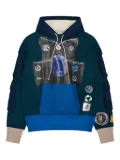 Advisory Board Crystals sapphire-print pocket hoodie - Blue