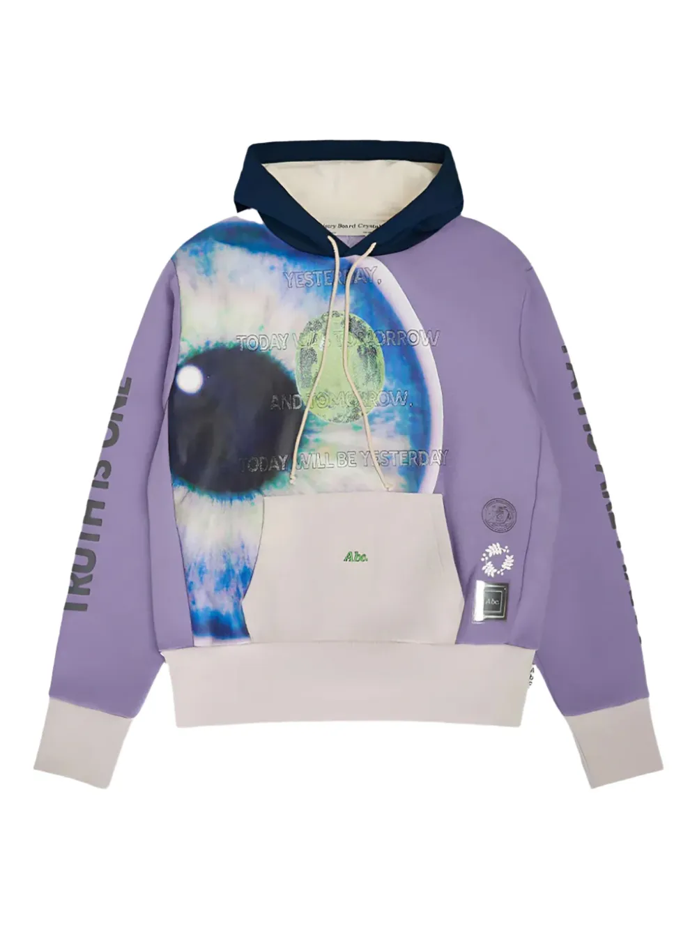 Birthstone August eye-print pullover hoodie