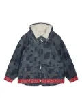 Advisory Board Crystals patchwork crystal-rivet denim jacket - Blue