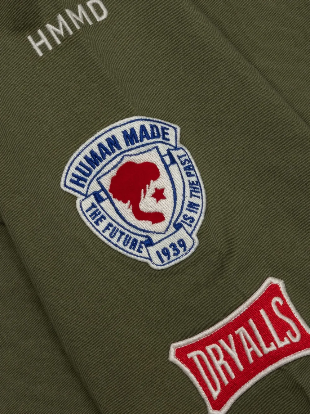 Human Made Shirtjack met opgestikte zak Groen