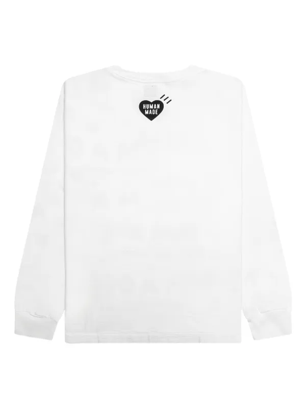 Human Made ハートロゴ ロングTシャツ | ホワイト | FARFETCH JP
