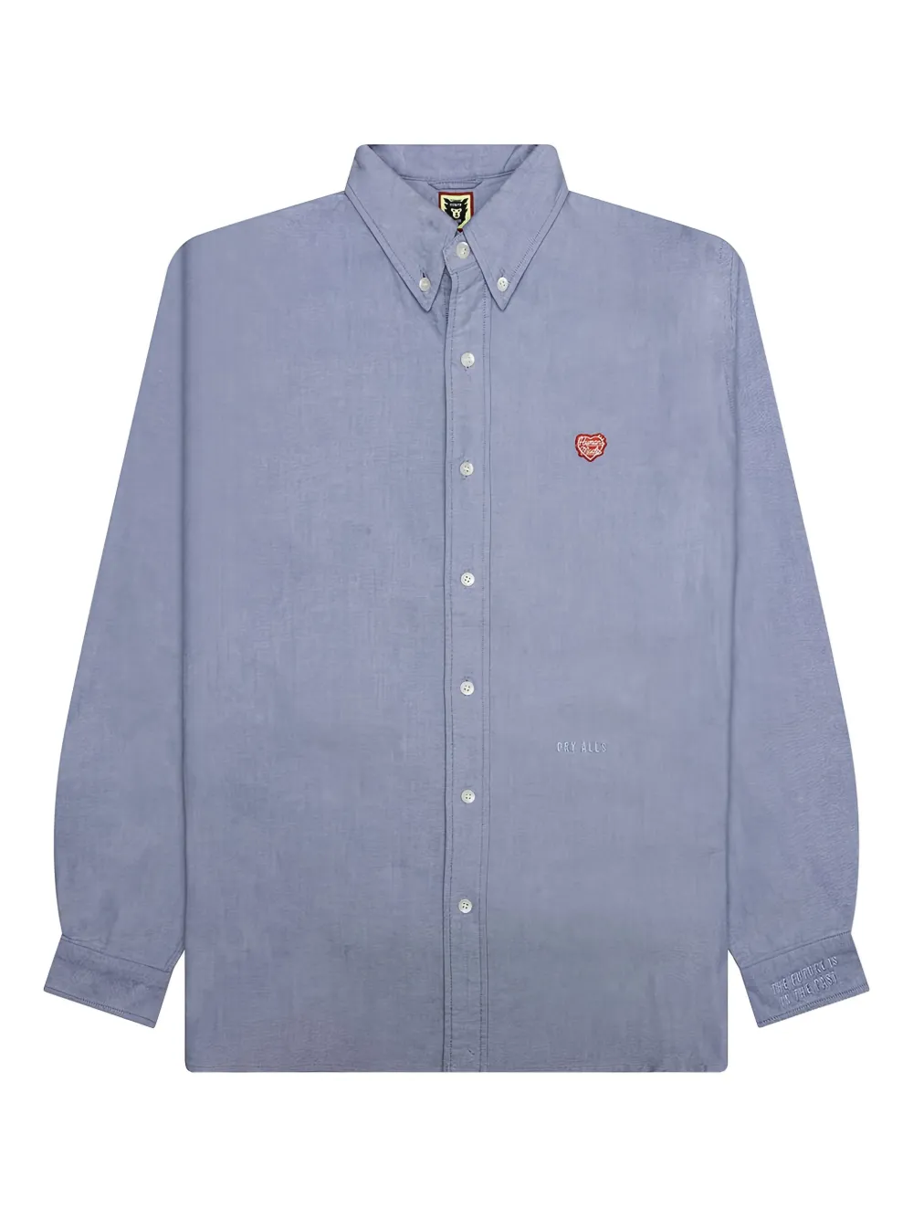 Human Made Overhemd met geborduurd hart Blauw