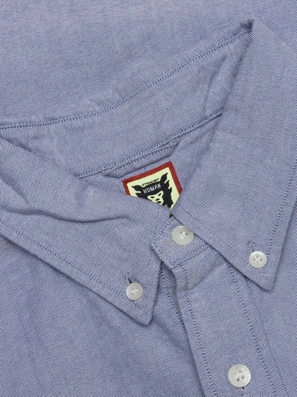 Human Made Overhemd met geborduurd hart Blauw