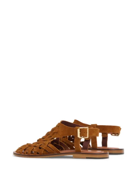 Mansur Gavriel woven sandals WS25F070USSADDLE - 2