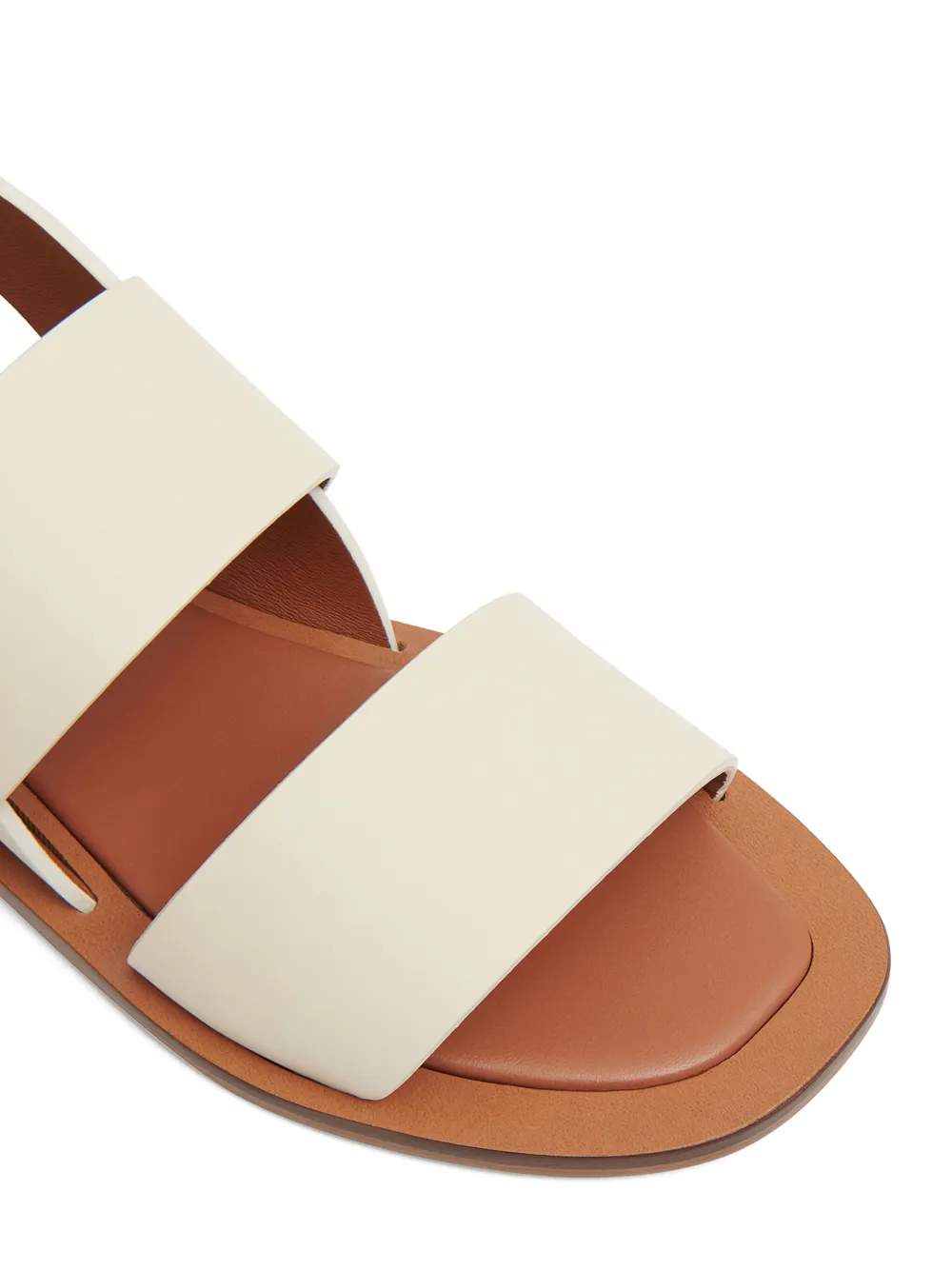 Mansur Gavriel leather flat sandals White