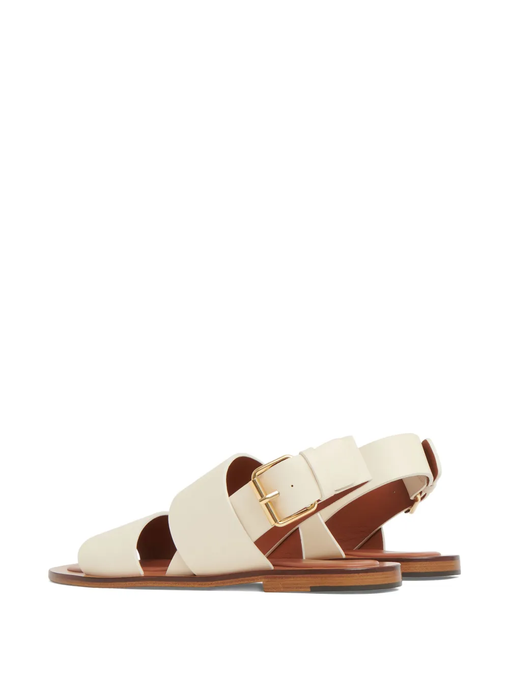 Mansur Gavriel leather flat sandals White