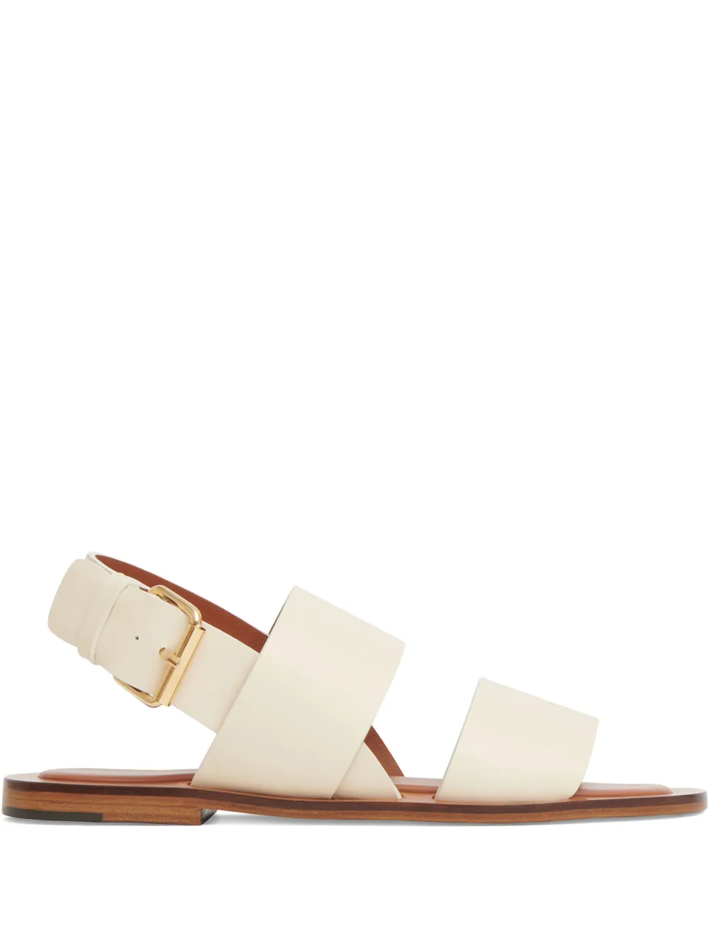 Mansur Gavriel leather flat sandals White
