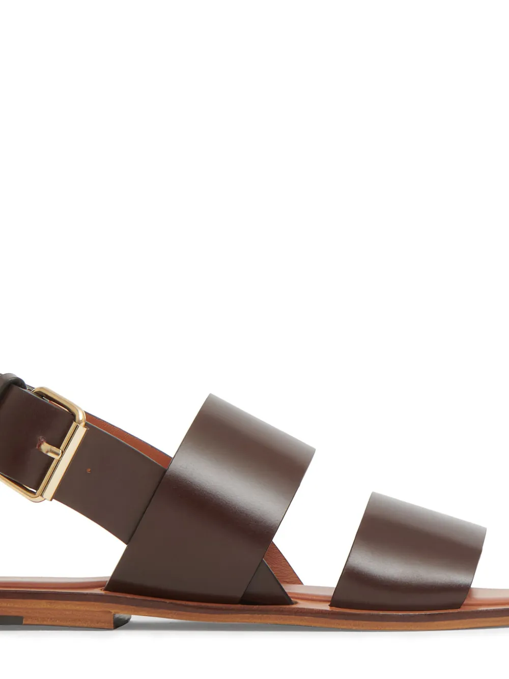 Mansur Gavriel Double Strap Slingback Sandal In Brown