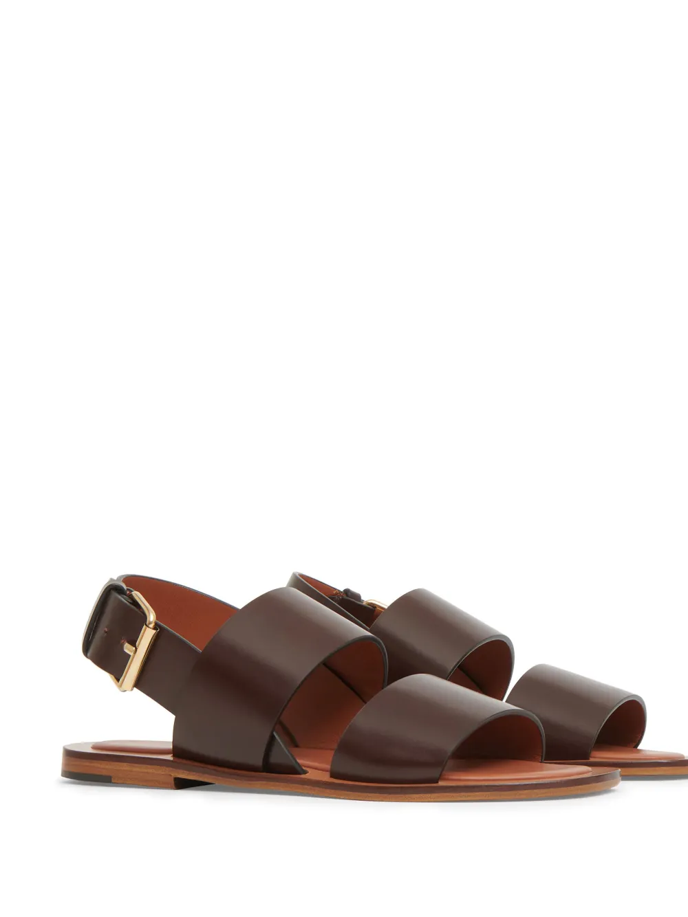 Mansur Gavriel Double Strap Slingback Sandal In Brown