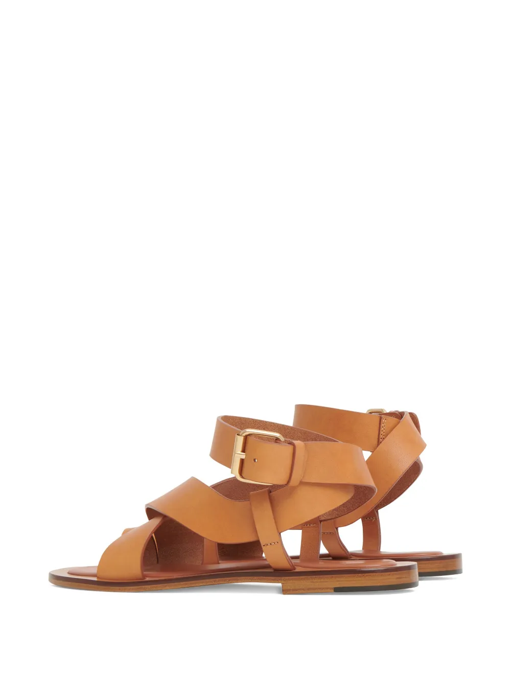 Mansur Gavriel leather flat sandals Brown