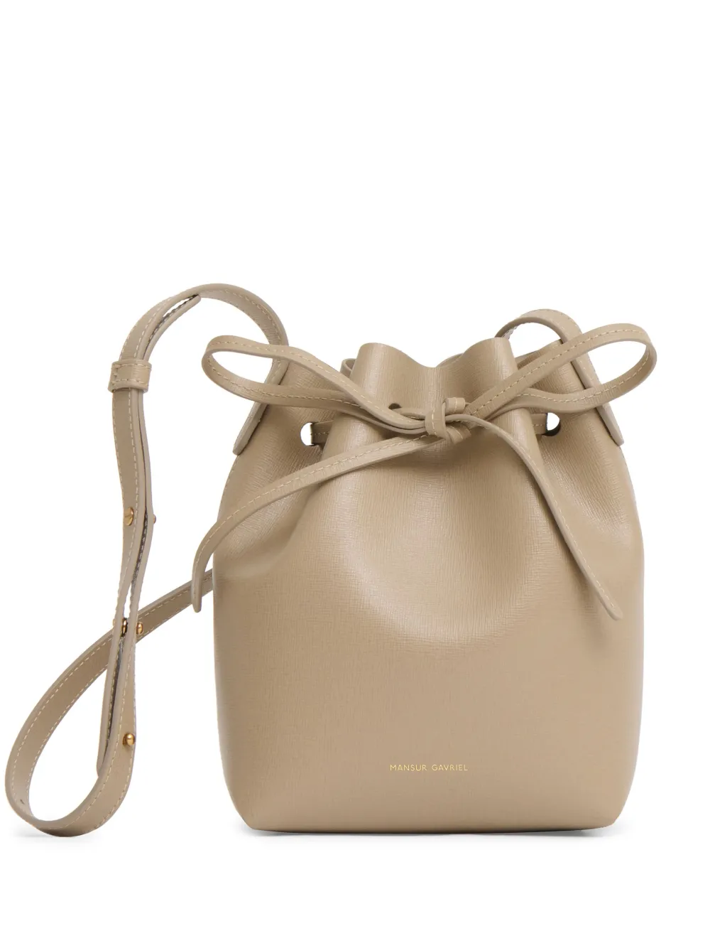 mini leather bucket bag