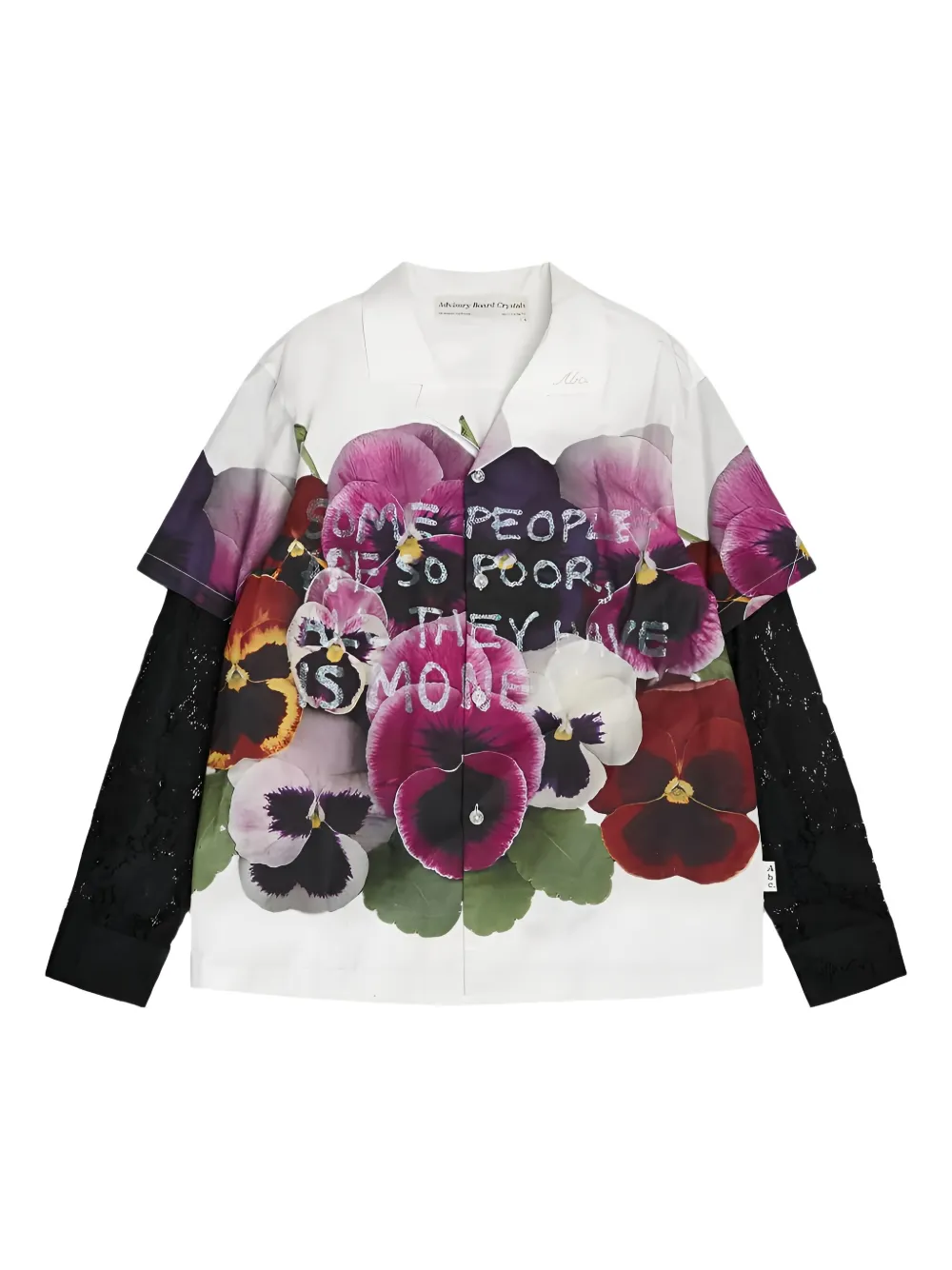 Advisory Board Crystals pansy-print double-layer shirt - マルチカラー Advisory Board Crystals pansy-print double-layer shirt - マルチカラー