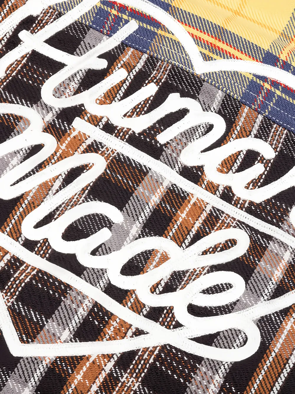 Human Made Overhemd met geborduurd hart en patchwork Geel