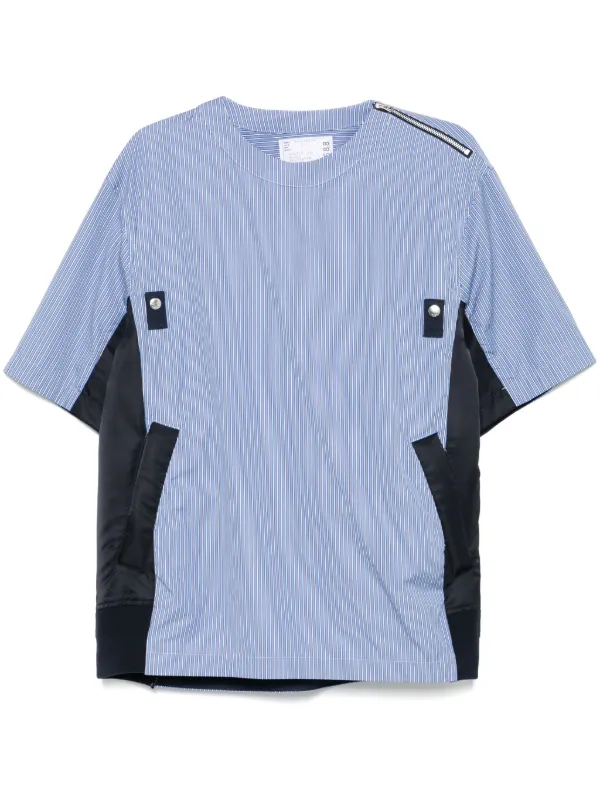 sacai ストライプシャツ Sacai ストライプ シャツ | ブルー | FARFETCH JP