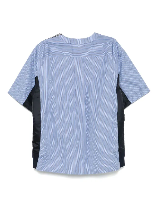 sacai ストライプシャツ Sacai ストライプ シャツ | ブルー | FARFETCH JP