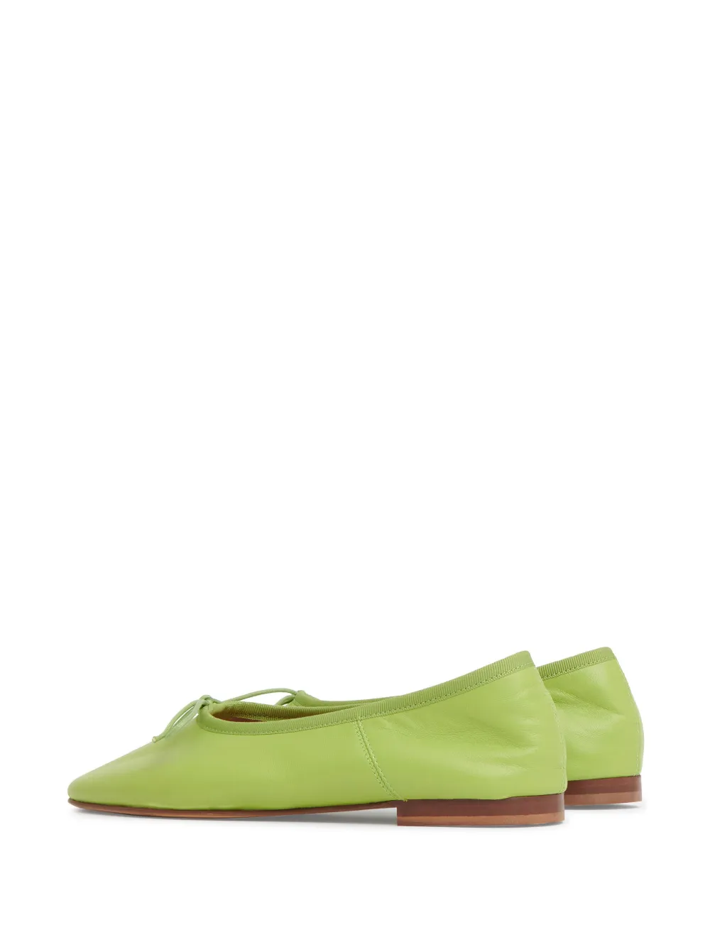 Shop Mansur Gavriel Dream Ballerina Shoes In Green