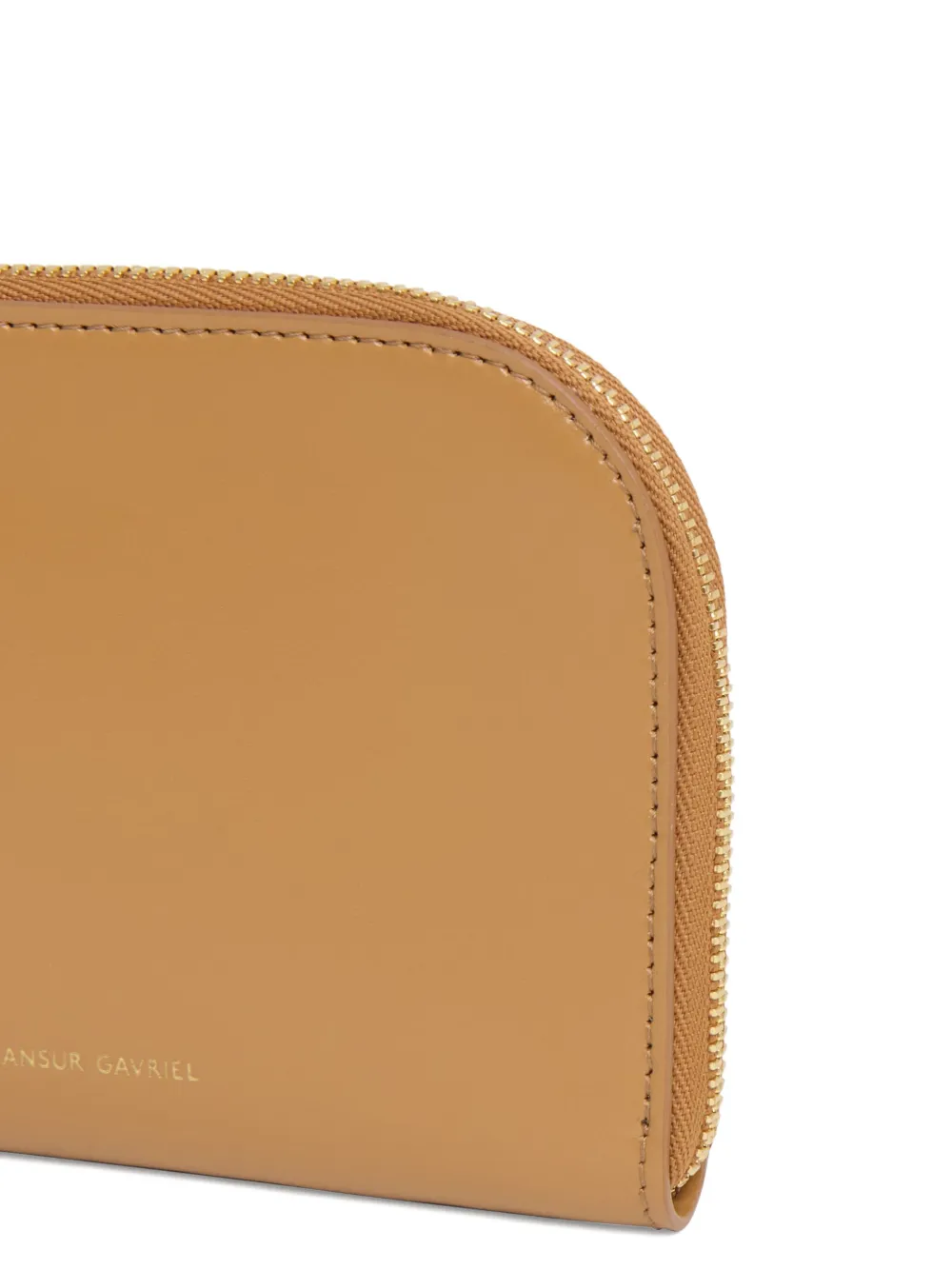 Mansur Gavriel Compacte portemonnee met logo en rits Bruin