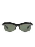 Factory900 oval-frame sunglasses - Black