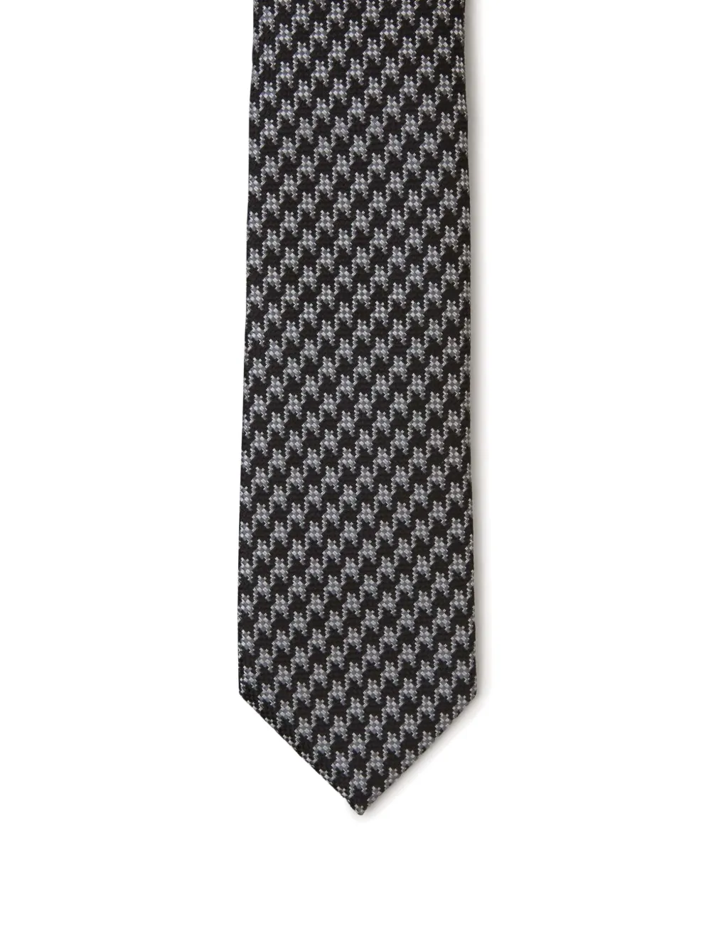 TOM FORD Stropdas met pied-de-poule print Grijs