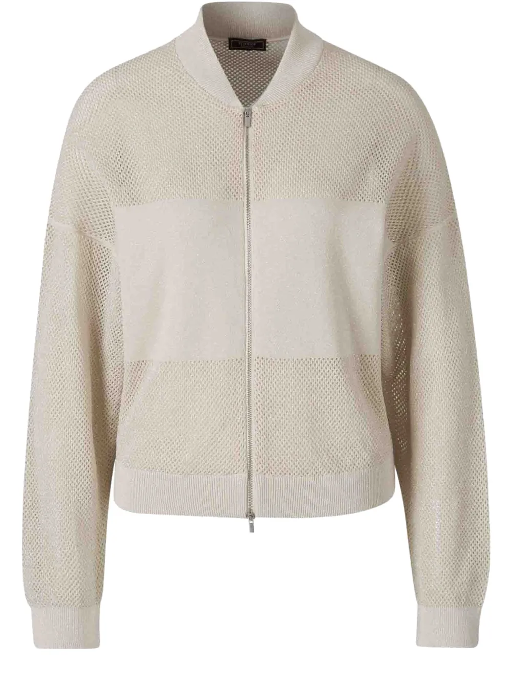Peserico Opengebreid bomberjack Beige