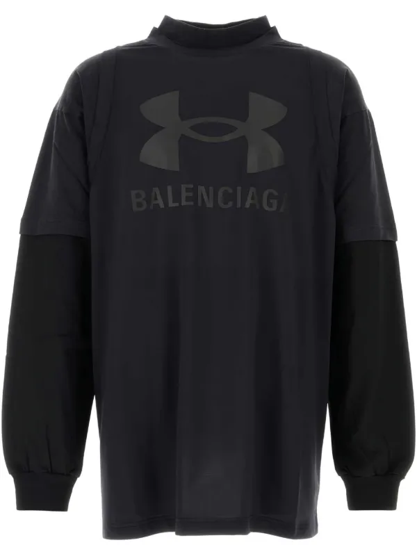 Tシャツ・カットソー BALENCIAGA Balenciaga x Under Armour t-shirt x Under Armour oversized cotton T-shirt in black