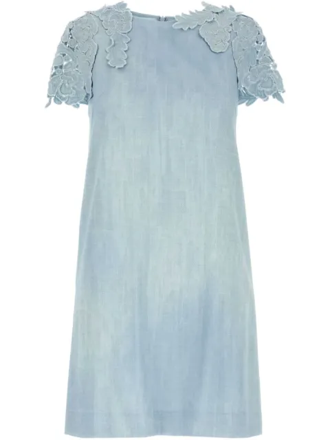 Ermanno Scervino floral-appliqué mini dress