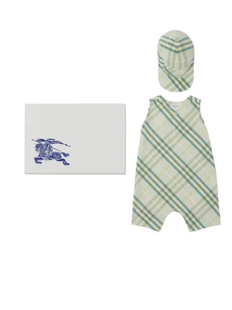 Burberry Kids set de pelele a cuadros