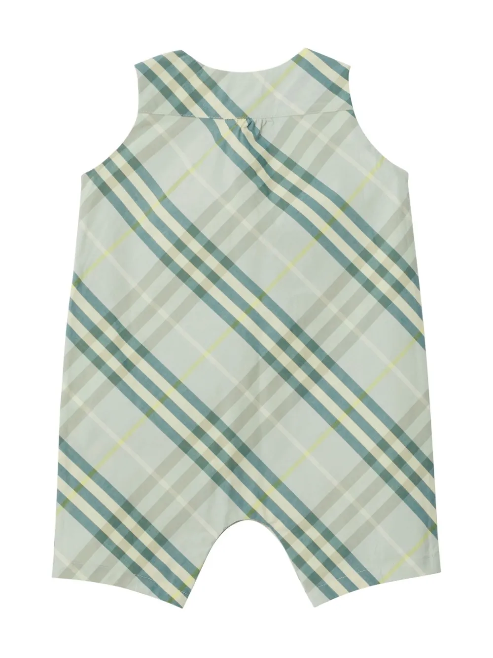 Burberry Kids Geruit romper Groen