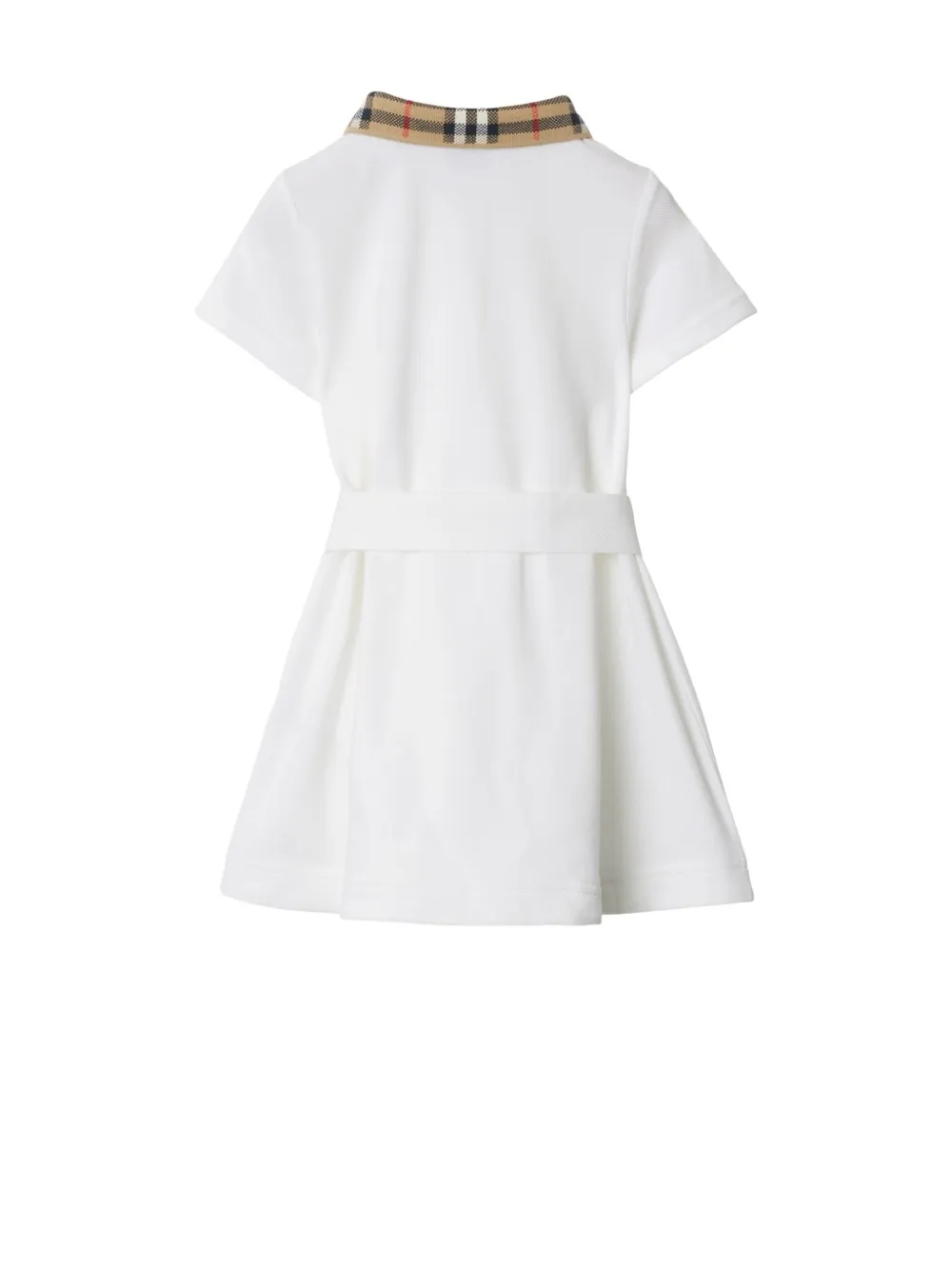 Burberry Cotton Polo Shirt Dress In White