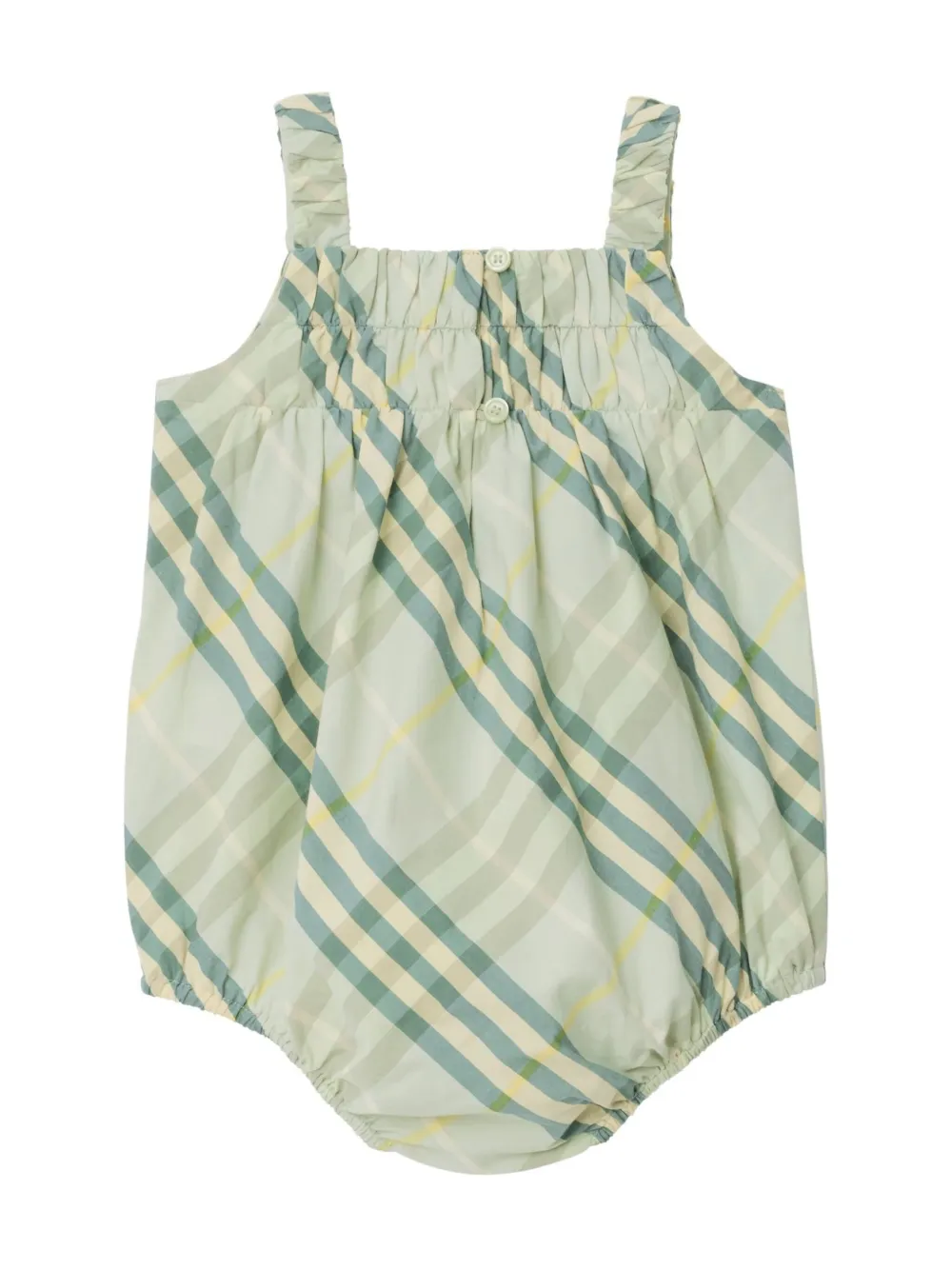 Burberry Kids Geruit katoenen set Groen