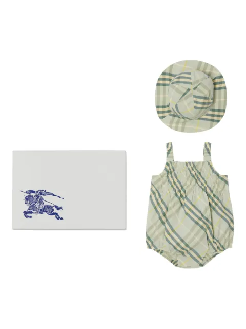 Burberry Kids checked cotton two-piece gift set