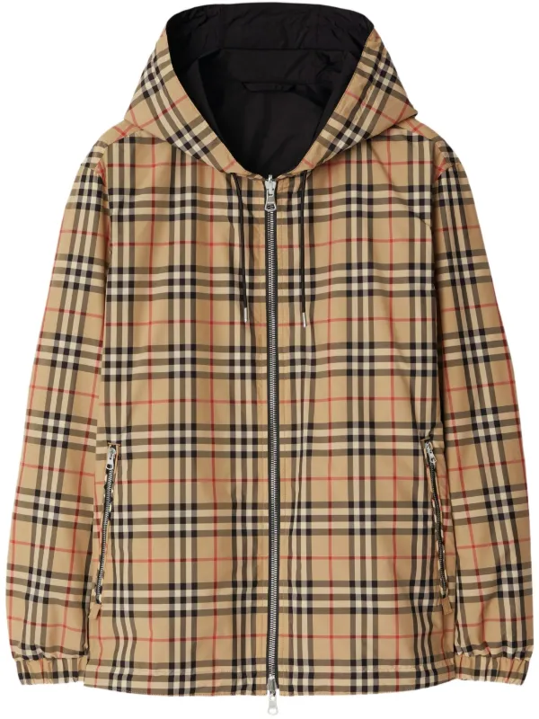 ジャケット BURBERRY CHECK WATERPROOF JACKET Check Jacket in Archive beige - Women, Nylon | Burberry
