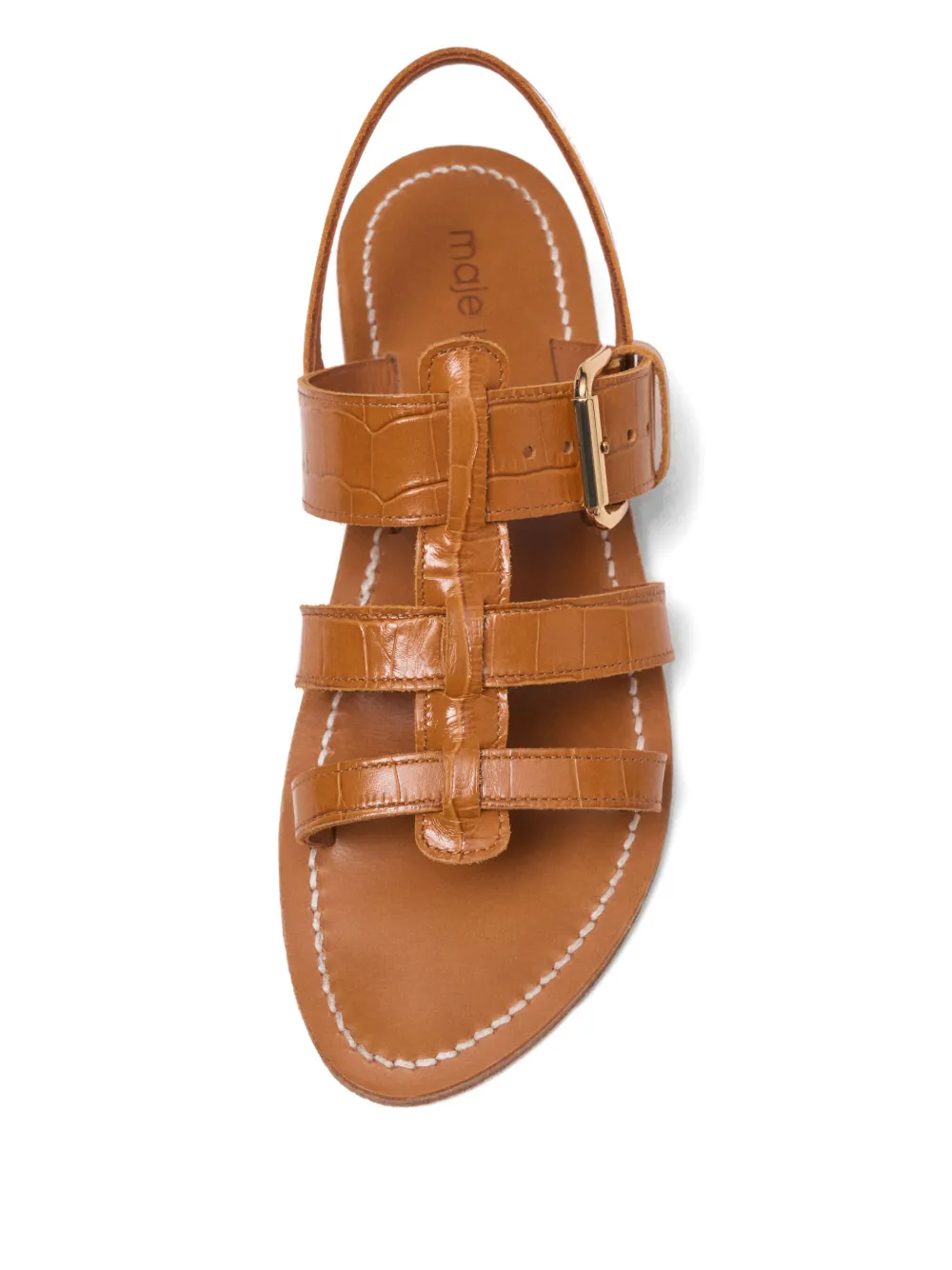 Maje buckle-strap sandals Brown