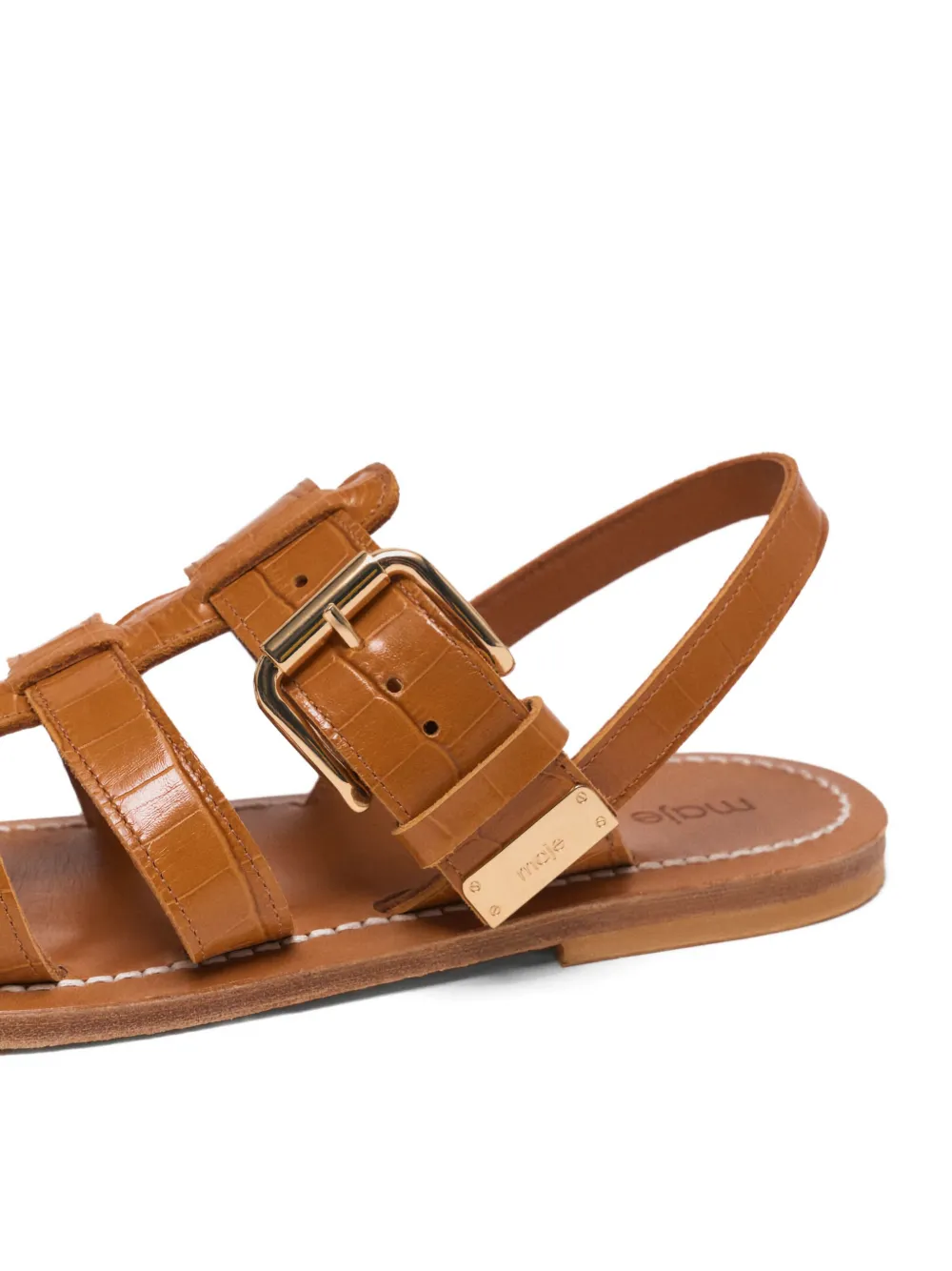 Maje buckle-strap sandals Brown