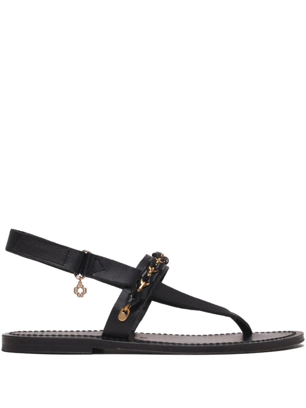 Maje chain-link detail sandals | Black | Image 1
