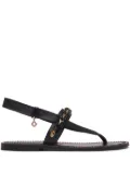 Maje chain-link detail sandals - Black