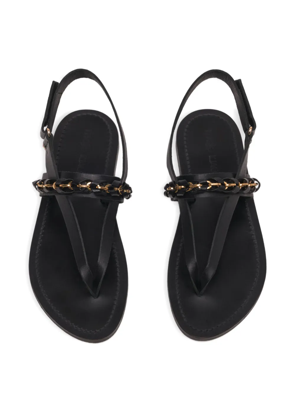 Maje chain-link detail sandals Black