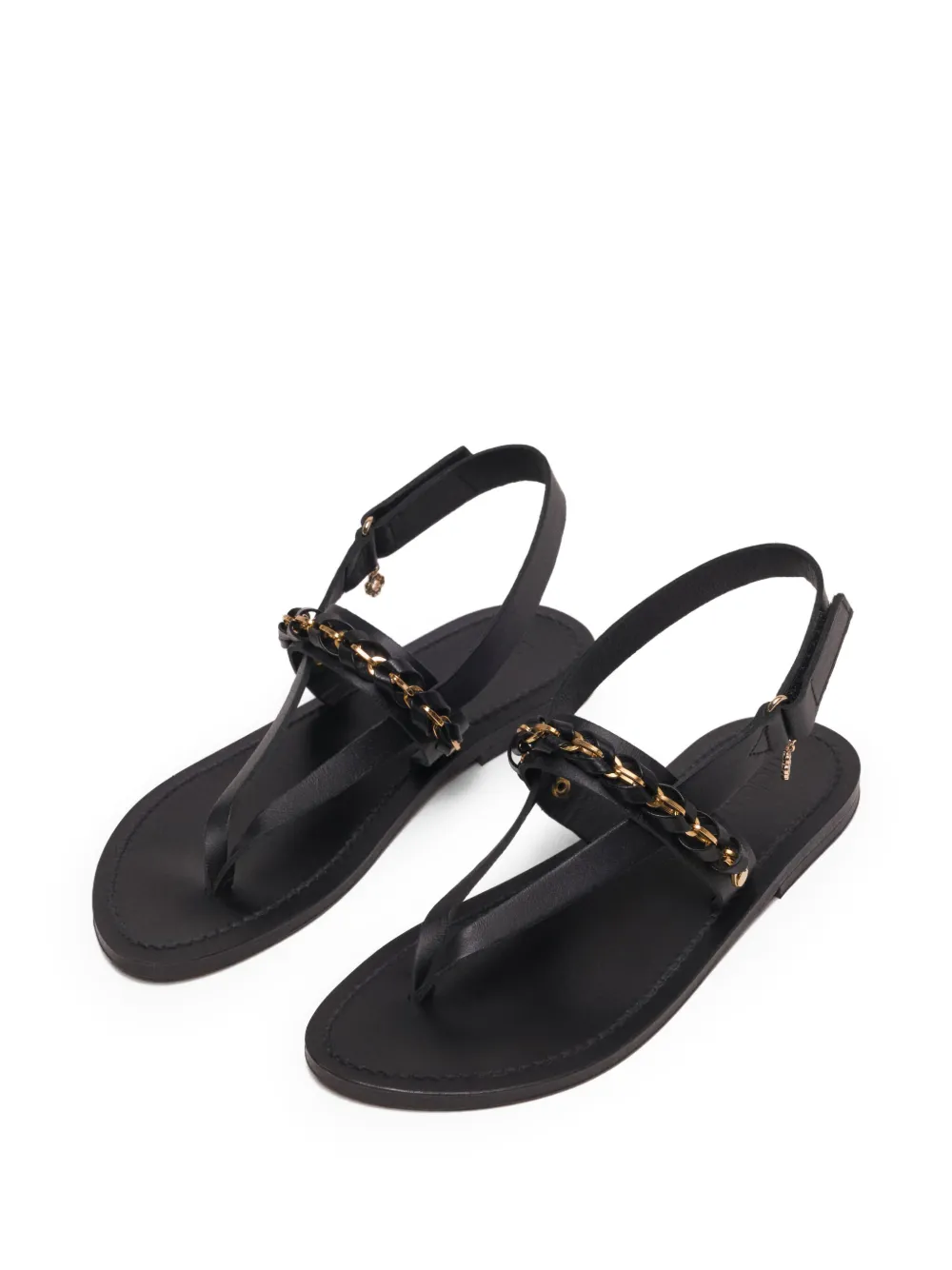 Maje chain-link detail sandals Black